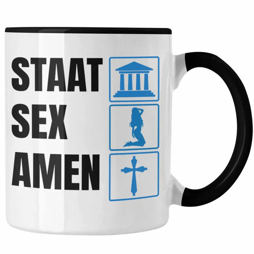 Trendation - Jura Tasse Geschenk Spruch Jurist Geschenkidee Anwalt Jura-Studium Lustige Sprüche Staatsexamen Staat S Amen Trendation