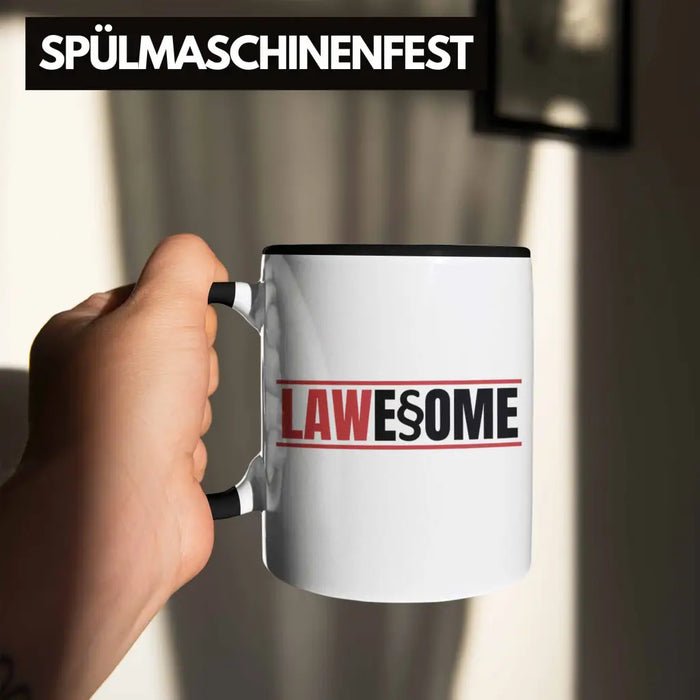 Trendation - Jura Tasse Geschenk Spruch Jurist Geschenkidee Anwalt Jura-Studium Lustige Sprüche Staatsexamen Lawesome Trendation