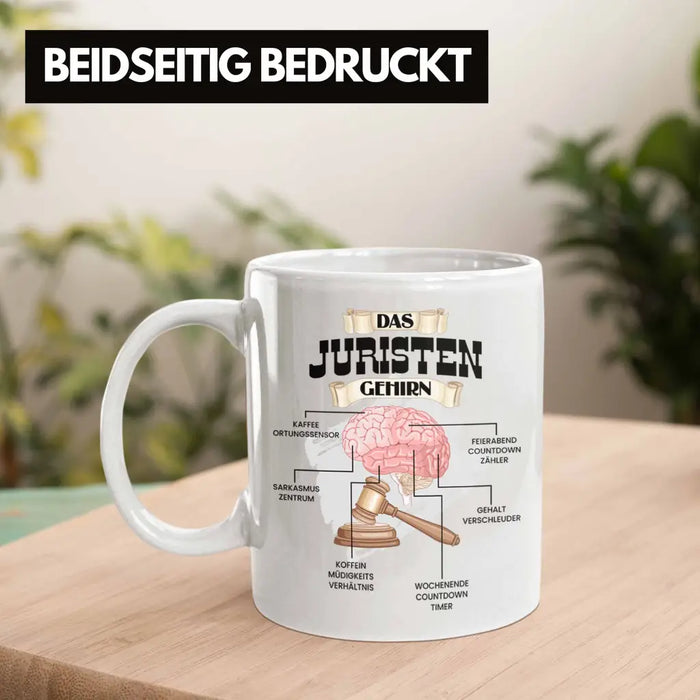 Trendation - Jura Tasse Lustiges Geschenk für Juristen Gesetz Spruch Becher Geburtstag Weihnachten Richter Weiß Trendation