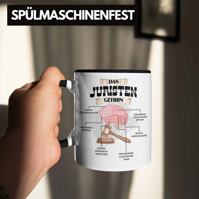Trendation - Jura Tasse Lustiges Geschenk für Juristen Gesetz Spruch Becher Geburtstag Weihnachten Richter Trendation