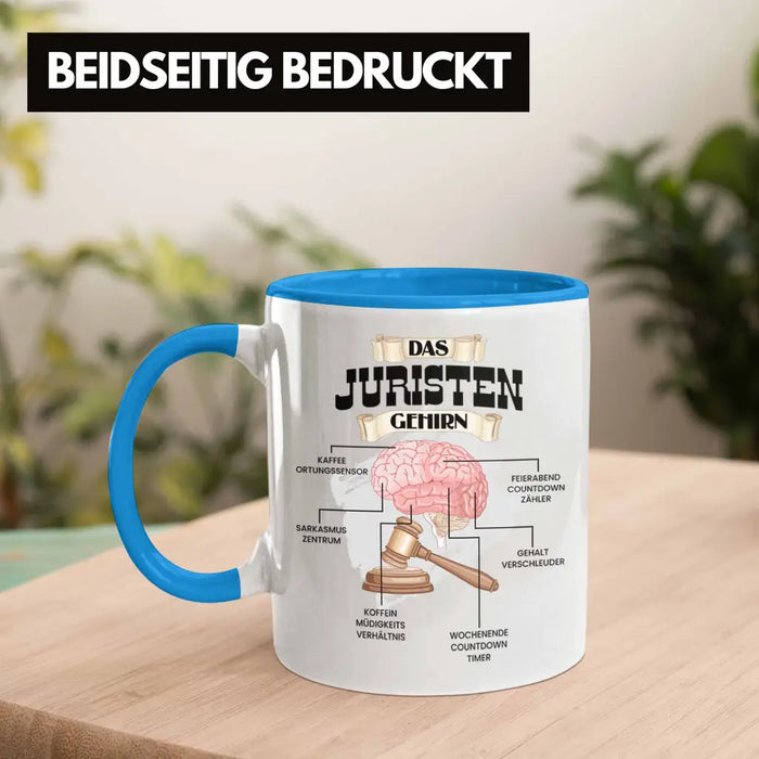 Trendation - Jura Tasse Lustiges Geschenk für Juristen Gesetz Spruch Becher Geburtstag Weihnachten Richter Blau Trendation
