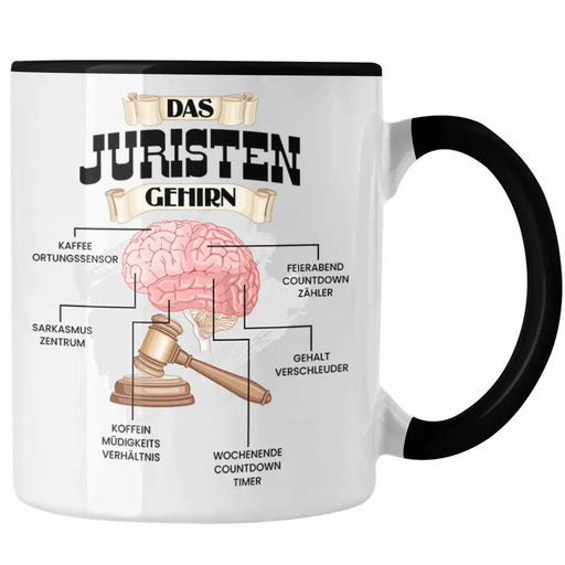 Trendation - Jura Tasse Lustiges Geschenk für Juristen Gesetz Spruch Becher Geburtstag Weihnachten Richter Trendation