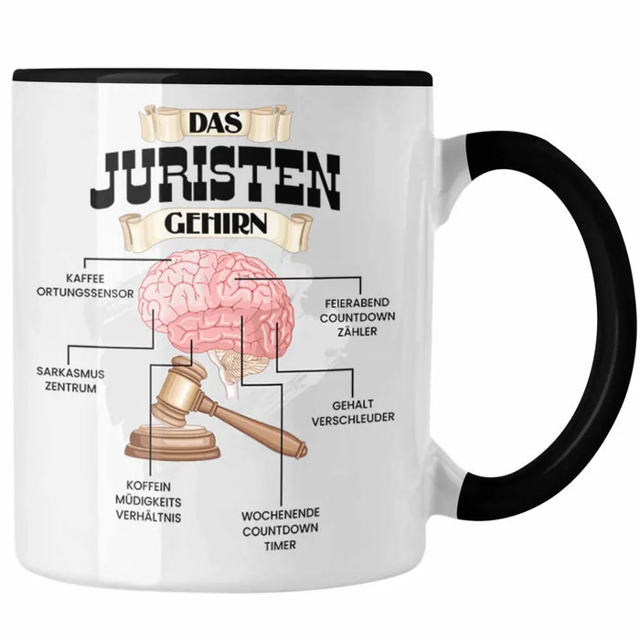 Trendation - Jura Tasse Lustiges Geschenk für Juristen Gesetz Spruch Becher Geburtstag Weihnachten Richter Trendation