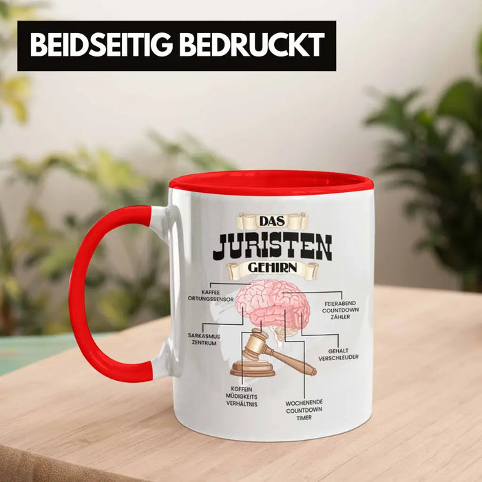 Trendation - Jura Tasse Lustiges Geschenk für Juristen Gesetz Spruch Becher Geburtstag Weihnachten Richter Rot Trendation