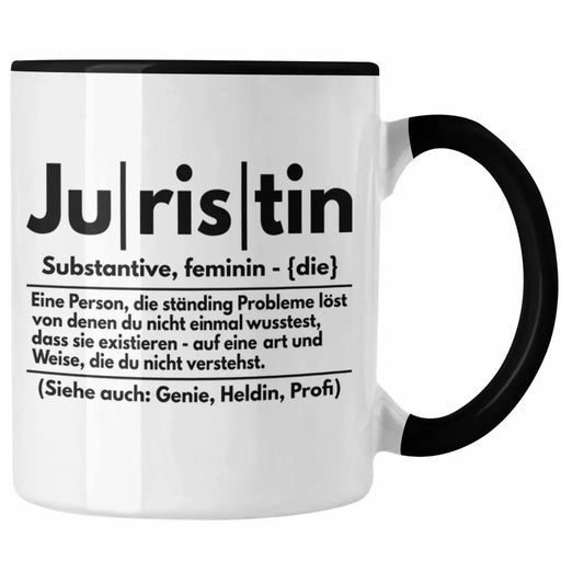 Trendation - Juristin Tasse Geschenk Anwalt Jura Studentin Examen Geschenkidee Frauen Trendation