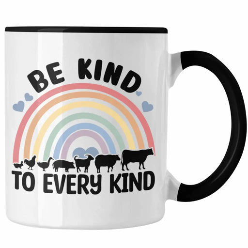 Trendation - Be Kind To Every Kind Tasse Geschenkidee für Veganer als Geschenkidee zum Geburtstag Weihnachten Trendation