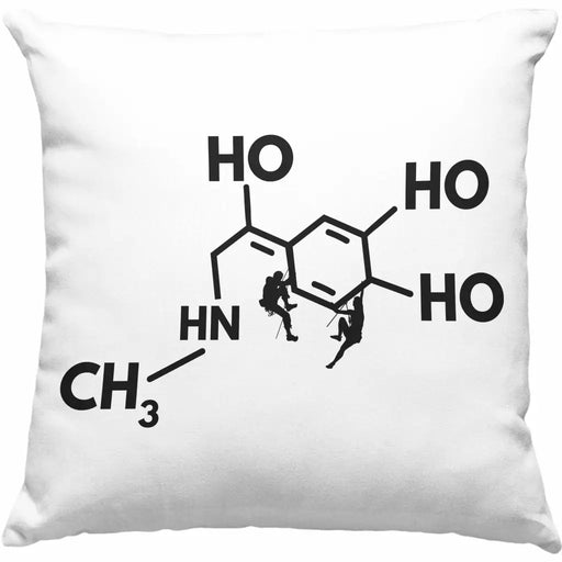 Trendation - Klettern Bergsteigen Geschenk Kissen Boulder Geschenkidee Berge Dopmain Grafik Dekokissen mit Füllung 40x40 Rosa Trendation