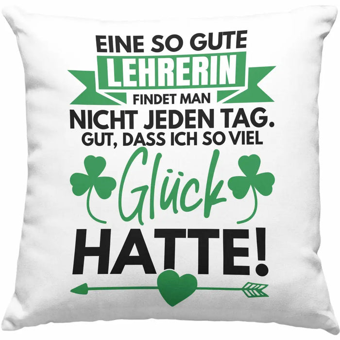 Trendation - Lehrerin Abschiedsgeschenk Kissen Geschenk zum Abschied Klassenlehrerin Beste Lehrerin Geschenkidee Dekokissen mit Füllung 40x40 Rosa Trendation