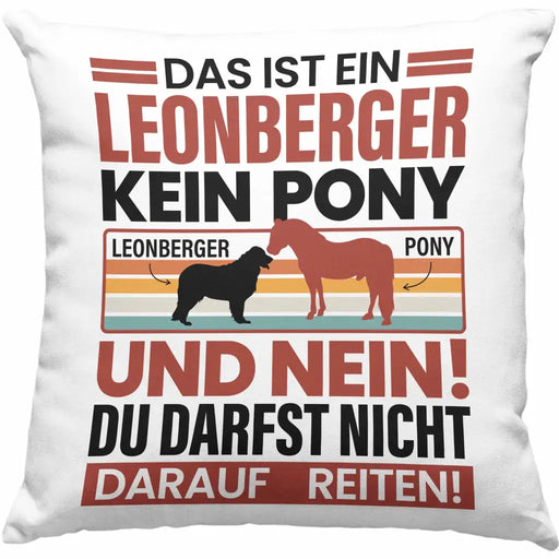 Trendation - Leonberger Hund Kissen Geschenk Lustiger Spruch Leonberger Besitzer Dekokissen mit Füllung 40x40 Rosa Trendation
