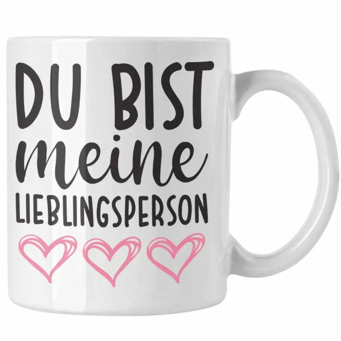 Trendation - Lieblingsmensch Lieblingsperson Tasse Geschenk Beste Freundin Freund Tasse mit Spruch Weiß Trendation