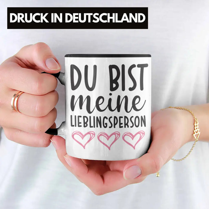 Trendation - Lieblingsmensch Lieblingsperson Tasse Geschenk Beste Freundin Freund Tasse mit Spruch Trendation