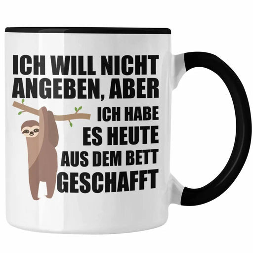 Trendation - - Lustige Faultier Tasse Ich Will Nicht Angeben Geschenk Kollegin Kollege Büro Arbeit Bürotasse Geschenkidee Arbeitskollegin Trendation