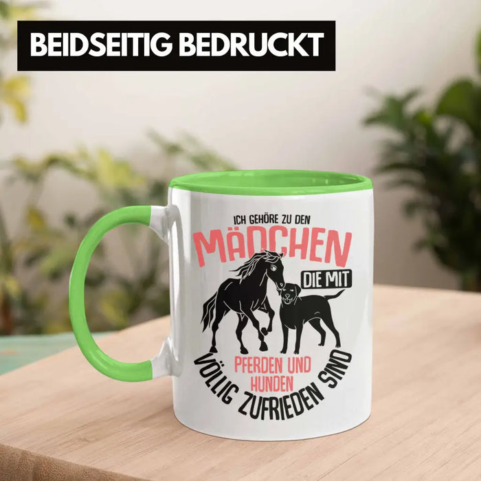 Trendation - Lustige Reiter Sprüche Geschenk Tasse Reiterin Pferde Mädchen Geschenkidee Pferde Und Hunde Grün Trendation