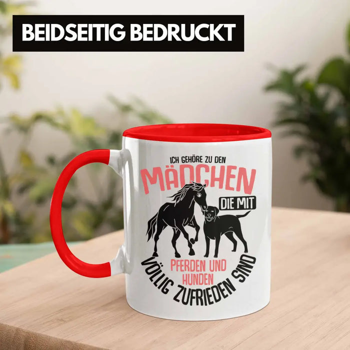 Trendation - Lustige Reiter Sprüche Geschenk Tasse Reiterin Pferde Mädchen Geschenkidee Pferde Und Hunde Rot Trendation