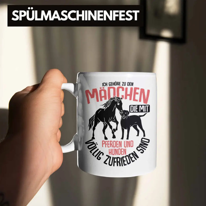 Trendation - Lustige Reiter Sprüche Geschenk Tasse Reiterin Pferde Mädchen Geschenkidee Pferde Und Hunde Weiß Trendation