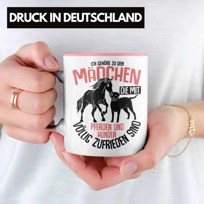 Trendation - Lustige Reiter Sprüche Geschenk Tasse Reiterin Pferde Mädchen Geschenkidee Pferde Und Hunde Rosa Trendation