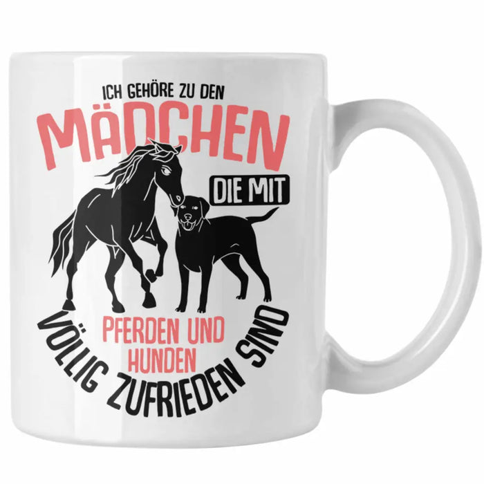 Trendation - Lustige Reiter Sprüche Geschenk Tasse Reiterin Pferde Mädchen Geschenkidee Pferde Und Hunde Weiß Trendation