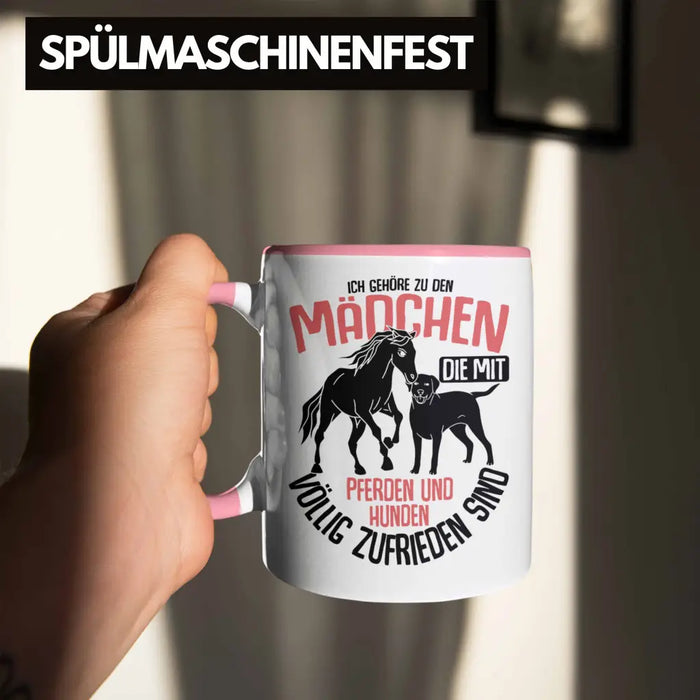 Trendation - Lustige Reiter Sprüche Geschenk Tasse Reiterin Pferde Mädchen Geschenkidee Pferde Und Hunde Rosa Trendation