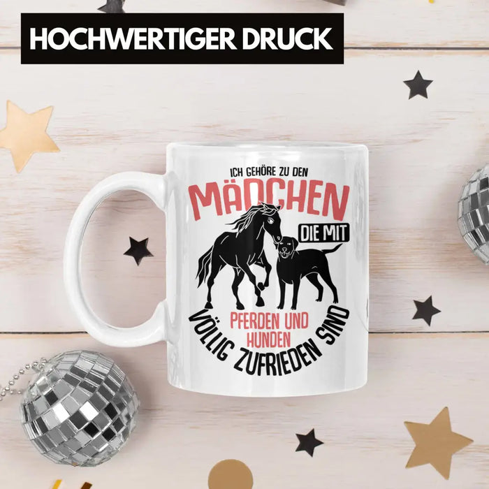 Trendation - Lustige Reiter Sprüche Geschenk Tasse Reiterin Pferde Mädchen Geschenkidee Pferde Und Hunde Weiß Trendation