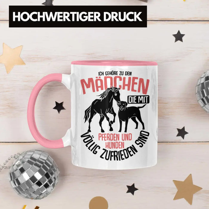 Trendation - Lustige Reiter Sprüche Geschenk Tasse Reiterin Pferde Mädchen Geschenkidee Pferde Und Hunde Rosa Trendation