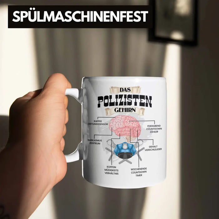 Trendation - Polozisten Tasse Lustiges Geschenk für Polizei Polizisten Spruch Becher Geburtstag Weihnachten Weiß Trendation