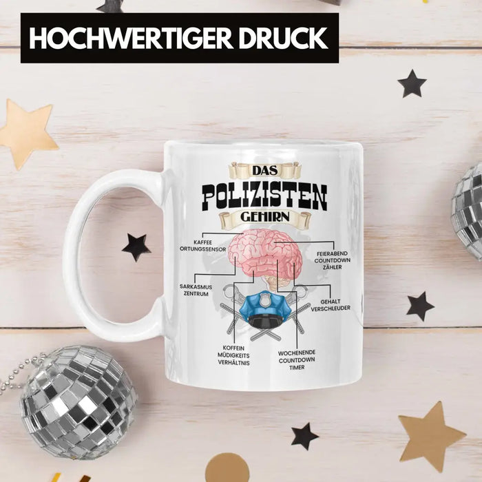 Trendation - Polozisten Tasse Lustiges Geschenk für Polizei Polizisten Spruch Becher Geburtstag Weihnachten Weiß Trendation