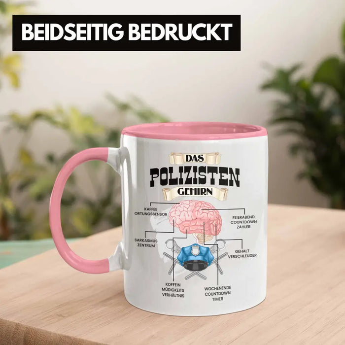 Trendation - Polozisten Tasse Lustiges Geschenk für Polizei Polizisten Spruch Becher Geburtstag Weihnachten Rosa Trendation