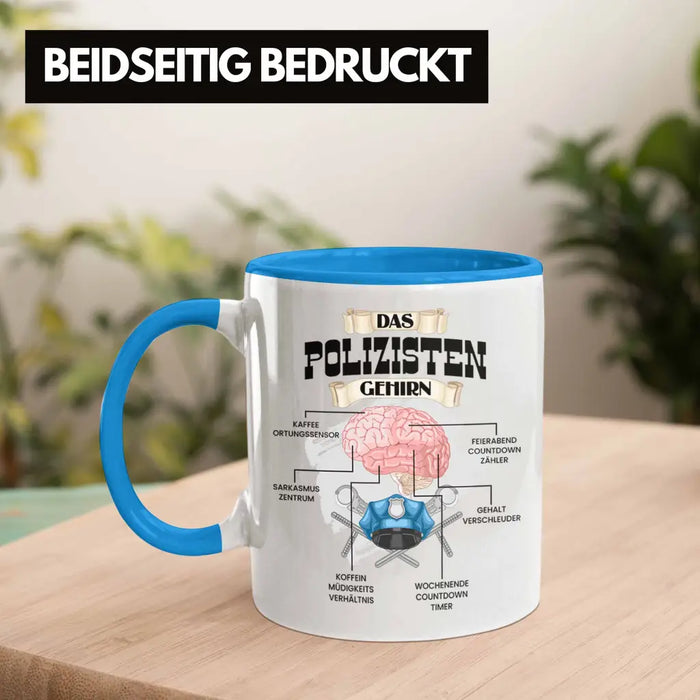 Trendation - Polozisten Tasse Lustiges Geschenk für Polizei Polizisten Spruch Becher Geburtstag Weihnachten Blau Trendation