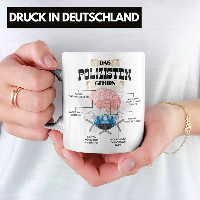 Trendation - Polozisten Tasse Lustiges Geschenk für Polizei Polizisten Spruch Becher Geburtstag Weihnachten Weiß Trendation