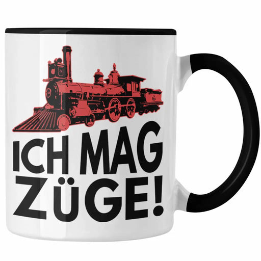 Trendation - ich Mag Züge Tasse Geschenk Eisenbahner Lokführer Spruch Lokomotive Geschenkidee Eisenbahn Trendation