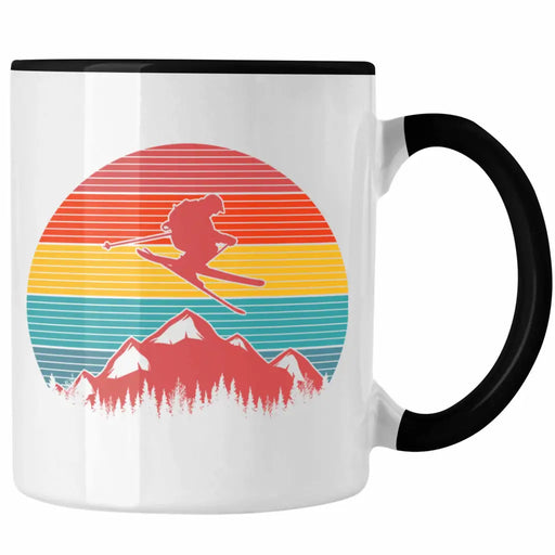 Trendation - Ski Tasse Geschenk Grafik Geschenkidee Skifahrer Geschenk Winter Berge Trendation