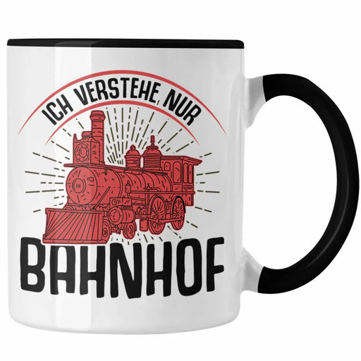 Trendation - Ich Versteh Nur Bahnhof Lokführer Tasse Geschenk Eisenbahner Spruch Lokomotive Geschenkidee Eisenbahn Trendation