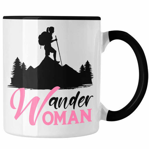 Trendation - Wander Woman Tasse Geschenk Wandern Frauen Geschenkidee Lustige Tasse zum Wandern Trendation
