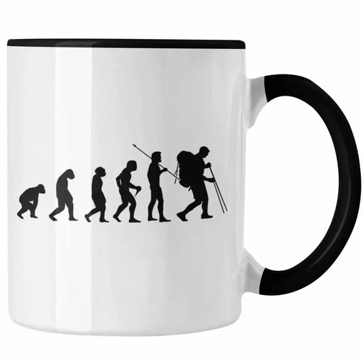Trendation - Wandern Wanderer Geschenk Tasse Trekking Berge Evolution Geschenkidee für Wanderung Östereich Trendation