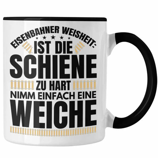 Trendation - Weiche Lokführer Tasse Geschenk Eisenbahner Spruch Lokomotive Geschenkidee Eisenbahn Modelleisenbahn Trendation
