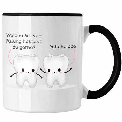 Trendation - Zahnarzt Zahnmedizinische Fachangestellte Tasse Geschenk Lustig Praxis Geschenkidee Zahnarzthelferin Zahntechniker Zahnärztin Lustiger Spruch Trendation