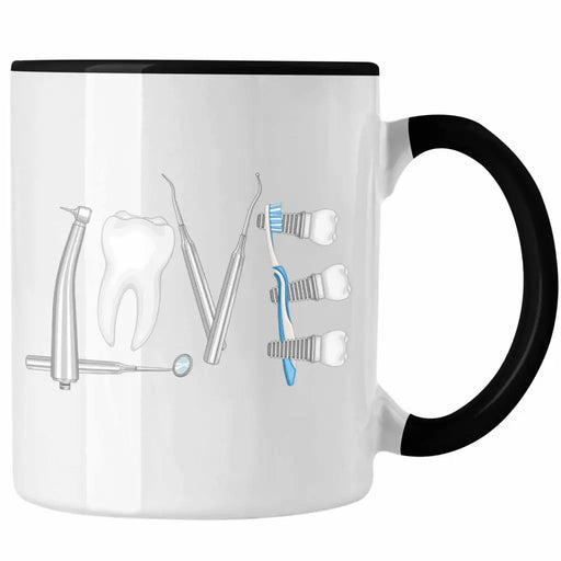 Trendation - Zahntechniker Zahnmedizinische Fachangestellte Tasse Geschenk Zahnarzt Lustig Praxis Geschenkidee Zahnarzthelferin Zahntechniker Zahnärztin - Love Trendation