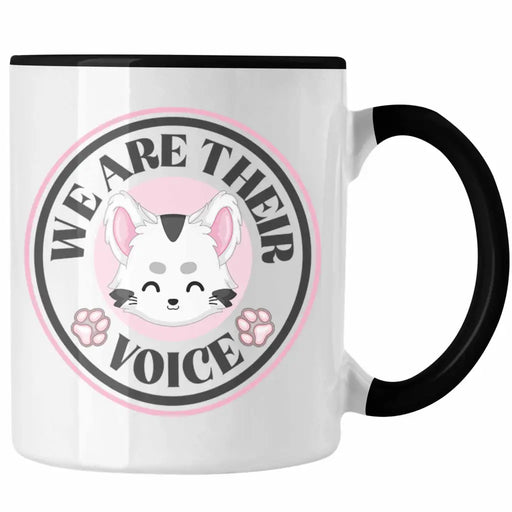 Veganer Tasse Geschenk We Are Their Voice Statement Vegetarier Geschenkidee Tierschutz Tierschützer Trendation