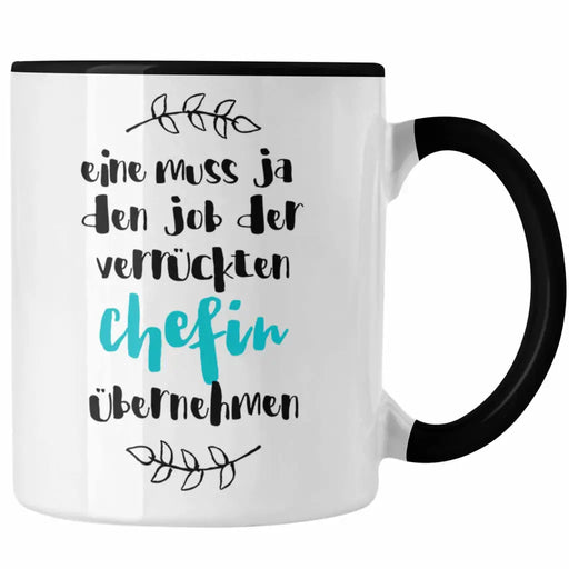 Verrückte Chefin Tasse Geschenk Familie Lustiger Spruch Geschenkidee für beste Chefin Geburtstag Trendation