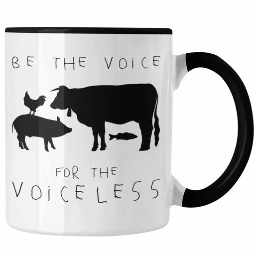 Be The Voice For The Voiceless Tasse Veganer Geschenk Vegan Vegetarier Geschenkidee Tierschutz Trendation