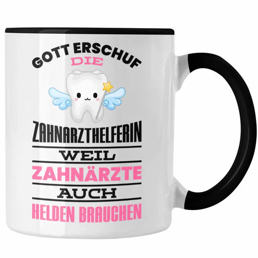Zahnarzthelferin Tasse Geschenk Lustig Zahnarzt Damen Kollegin Geschenkidee Zahnmedizinische Fachangestellte Trendation