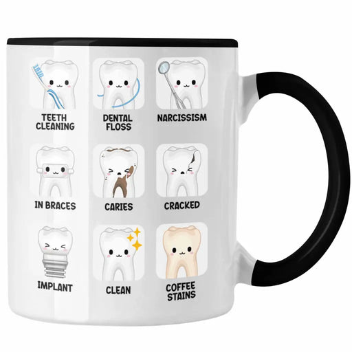 Zahnmedizinische Fachangestellte Tasse Geschenk Lustig Zahnarzt Damen Geschenkidee Zahnarzthelferin LOVE Zahnarzt Zahnärztin Trendation