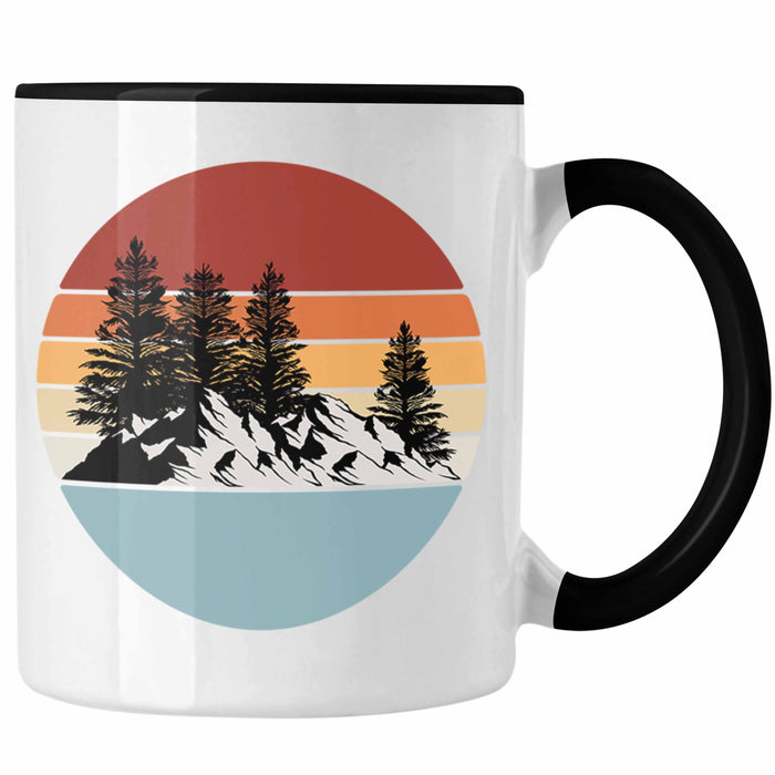 Retro Wald Tasse Geschenk Outdoor Natur Berge Trendation