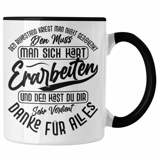Ruhestand Tasse Geschenk Rente Rentnerin Geschenkidee Spruch Abschied Trendation