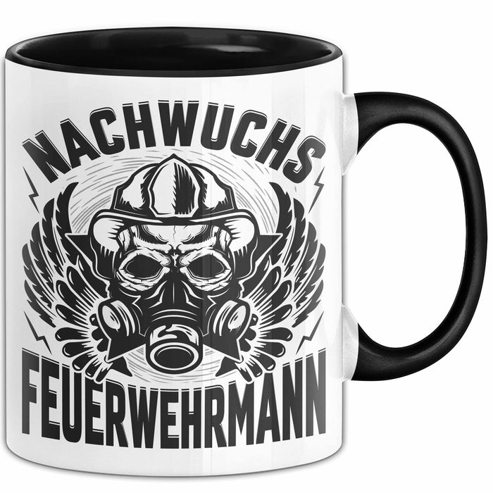 Nachwuchs Feuerwehrmann Tasse Geschenk Jungs Jungen Geschenkidee Freiwillige Feuerwehr Kaffee-Becher Trendation