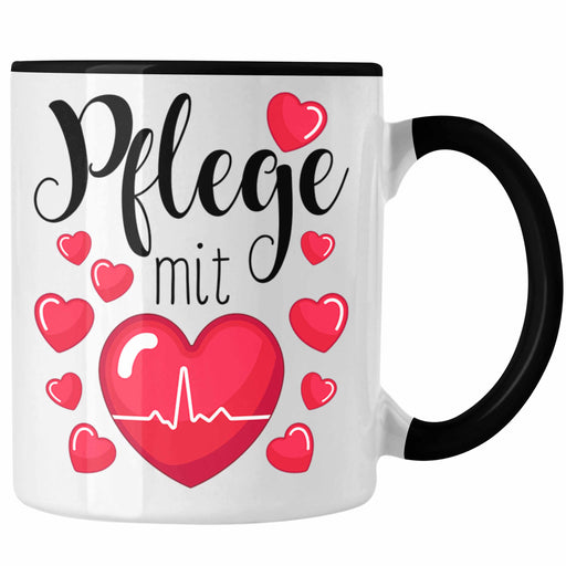 Pflege Tasse Geschenk Pflege Mit Herz Altenpflege Krankenpflege Pflegerin Pfleger Geschenkidee Dankeschön Danke Trendation
