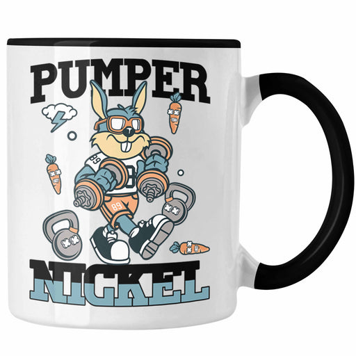 Lustige Pumpernickel Kaninchen Tasse Geschenk Fitness Gym Kaninchen Bodybuilder Geschenkidee Trendation