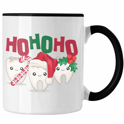 Ho Ho Ho Zahnarzt Tasse Geschenk Weihnachten Zahnarztassistent Zahn-Grafik Weihnachtszeit Trendation