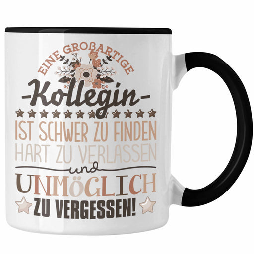 Kollegin Abschied Tasse Abschiedsgeschenk Spruch Kollegin Geschenkidee zum Abschied Becher Kaffeetasse Trendation