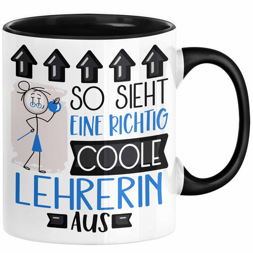 Lehrerin Geschenk Tasse Lustig Geschenkidee für Lehrerin Geburtstag So Sieht Eine Richtig Coole Lehrerin Aus Frauen Spruch Abschied Abschiedsgeschenk Trendation